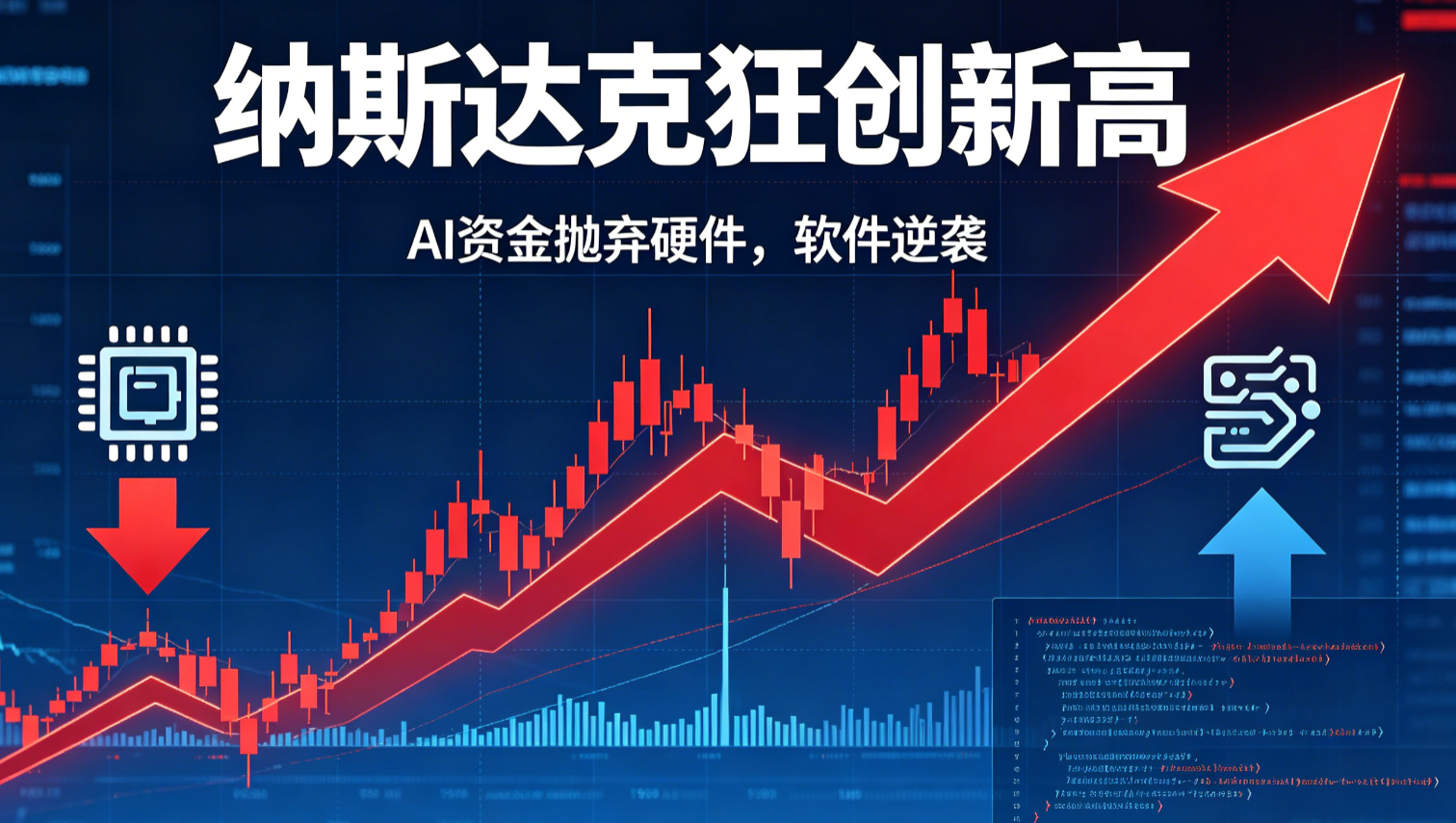 纳斯达克狂创新高AI资金抛弃硬件软件逆袭
