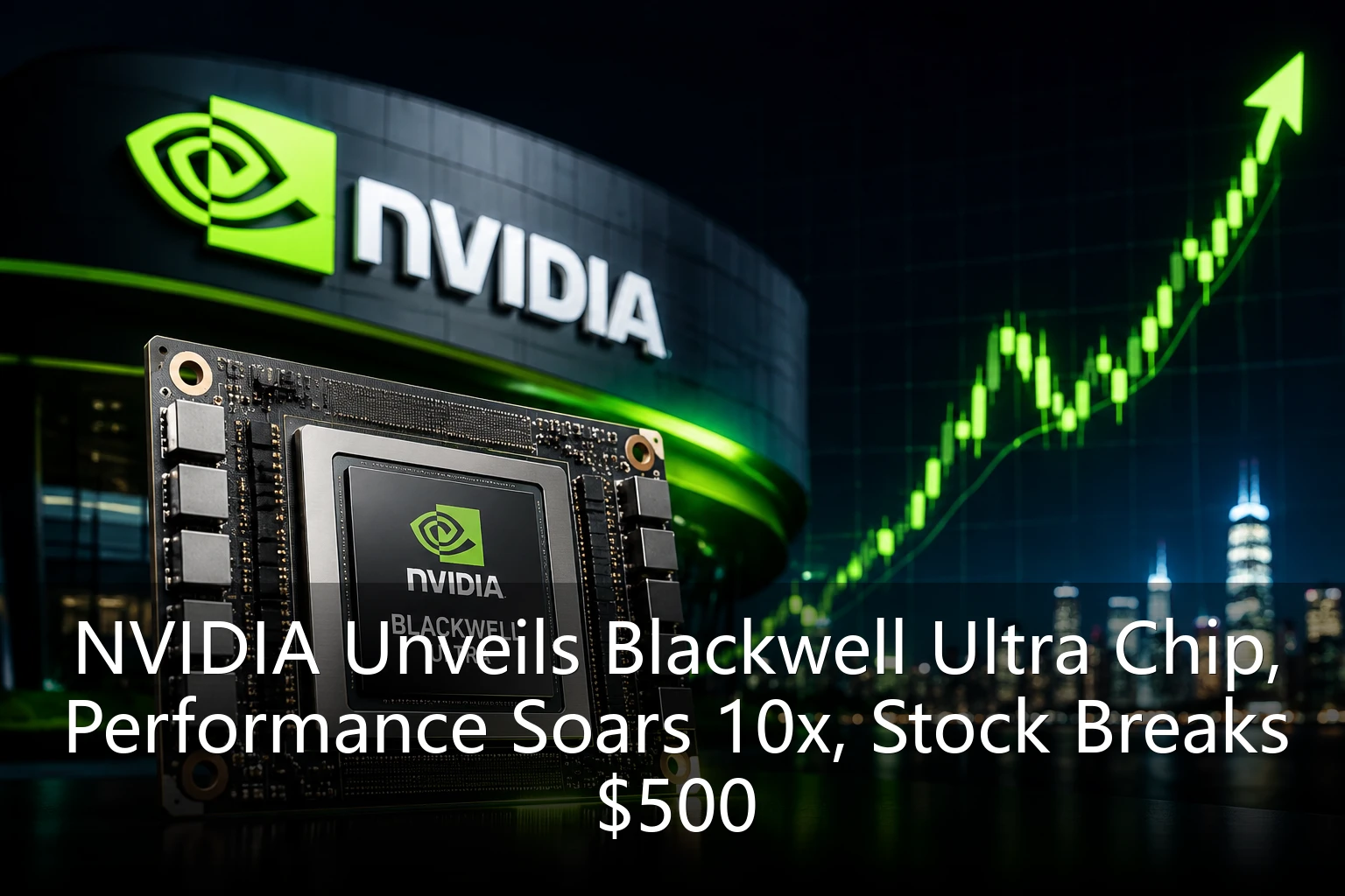NVIDIA Unveils Blackwell Ultra Chip, Performance Soars 10x, Stock Breaks $500